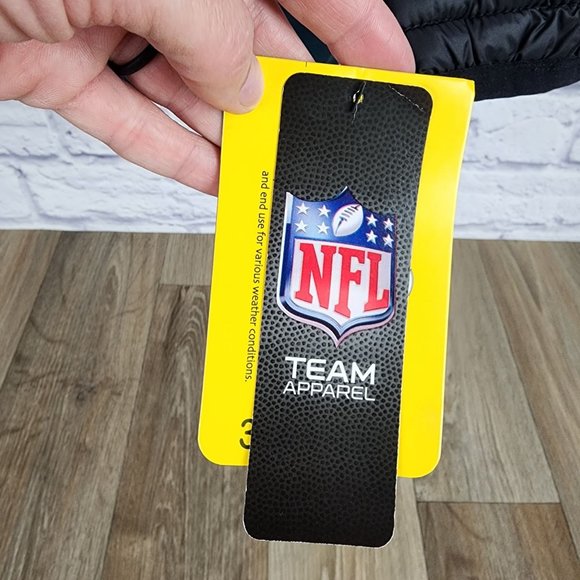 Philadelphia Eagles NFL Men's Small 3 in 1 Black Puffer Jacket Green Vest Set - Picture 2 of 16